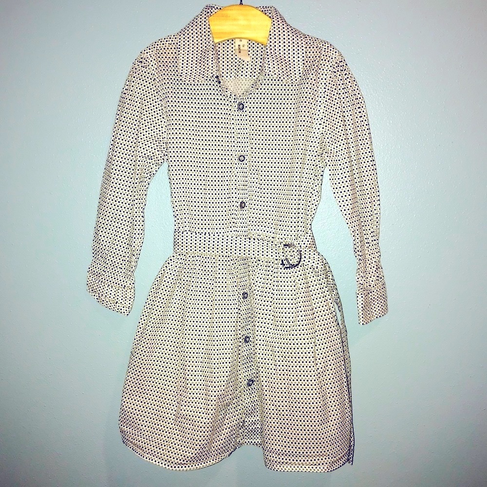 VIGNETTE Polka-dot Shirt Dress Size 5Y